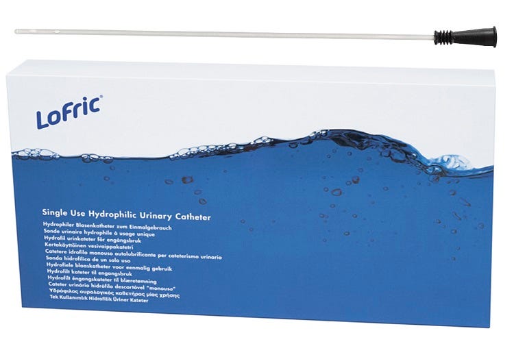 Lofric Classic Urinary Catheter Fg10 Female Silicone Latex Pvc Free 20cm Black