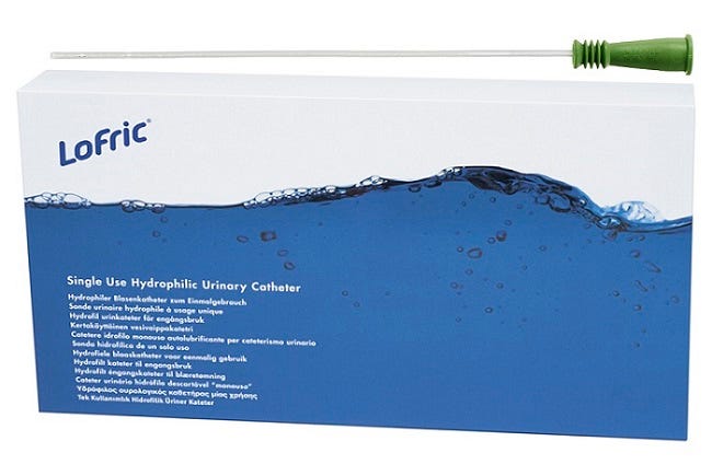 Lofric Classic Urinary Catheter Fg06 Paediatric Silicone Latex Pvc Free 20cm Light Green