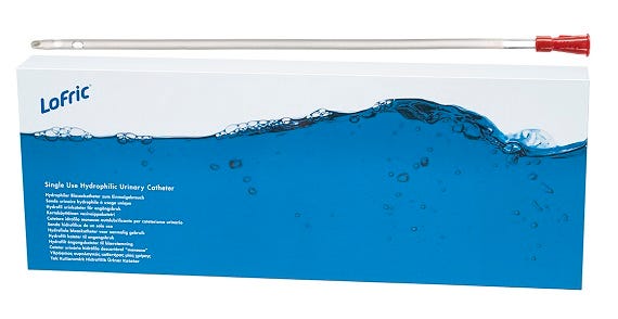 Lofric Classic Urinary Catheter Fg18 Male Silicone 40cm Red