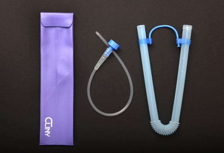 Cliny Safety Catheter Set 10 G Male Silicone 35 Cm