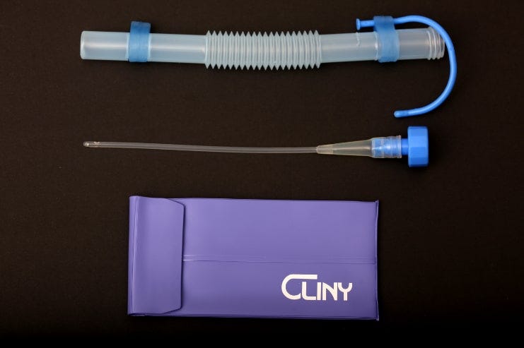 Cliny Safety Catheter Set 10 G Female Silicone 165mm