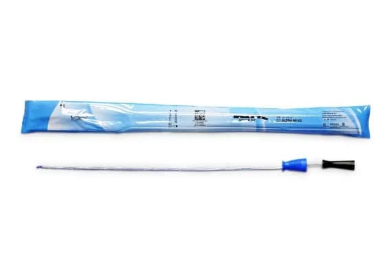 Cure Ultra Catheter Pre Lubricated Coude Tip Fg10 Male 40cm Black