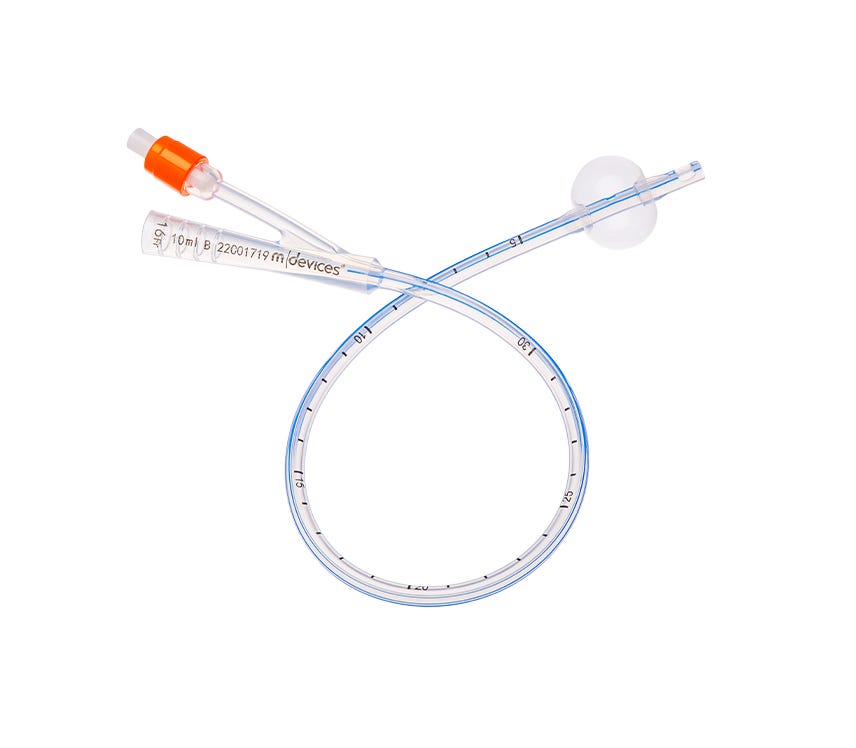 Mdevices Catheter 16 Fr 10ml Silicone 40cm Orange