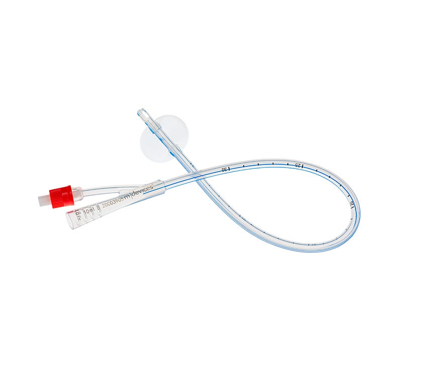 Mdevices Catheter 18 Fr 10ml Silicone 40cm Red