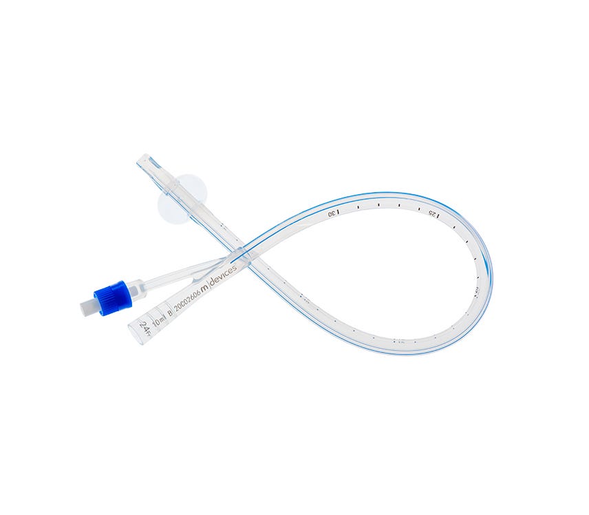Mdevices Catheter 24 Fr 10ml Silicone 40cm Blue