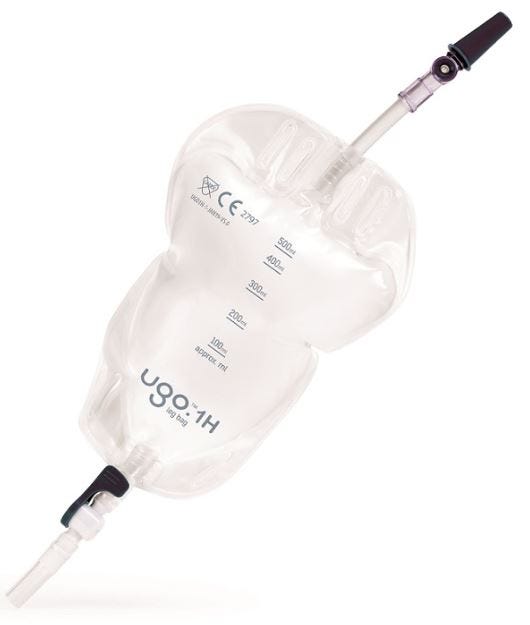 Ugo Hospital Leg Bag Lever Tap 500ml 5 Cm