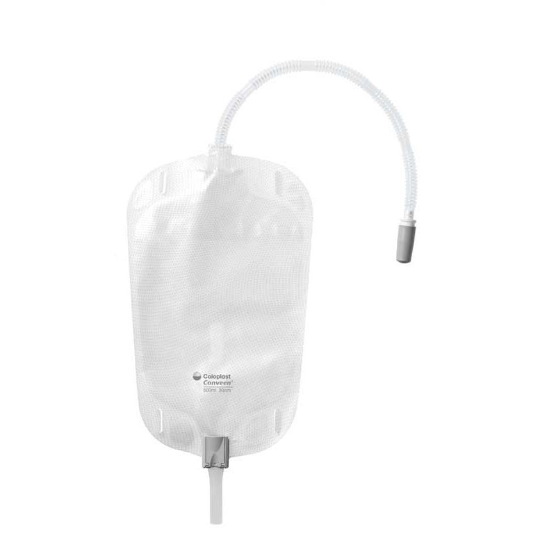 Conveen Leg Bag With Straps Unisex 500ml 30cm Tube White Design