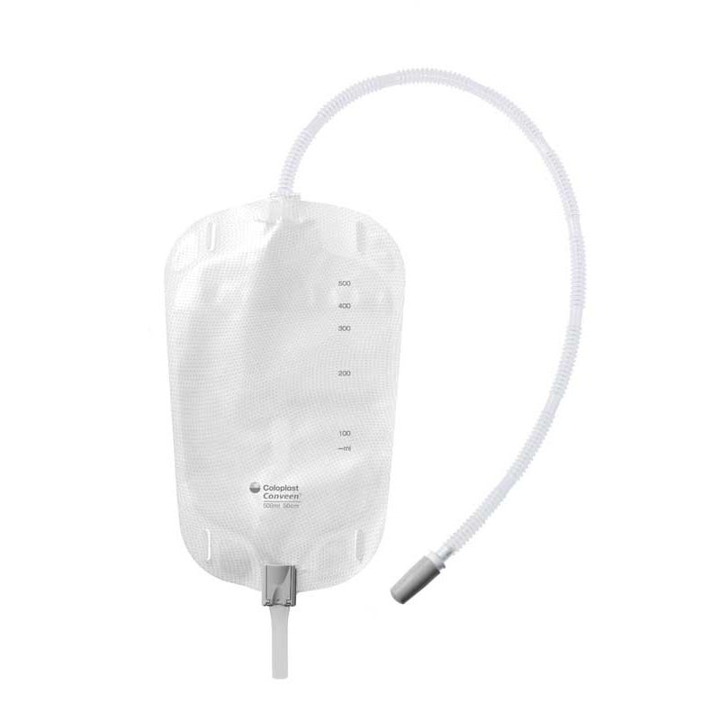 Conveen Leg Bag With Straps Unisex 500ml 50cm Tube White Design