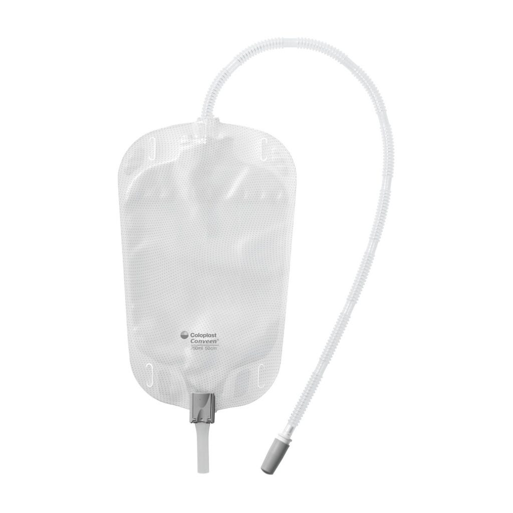 Conveen Leg Bag With Straps Unisex 750ml 50cm Tube White Design
