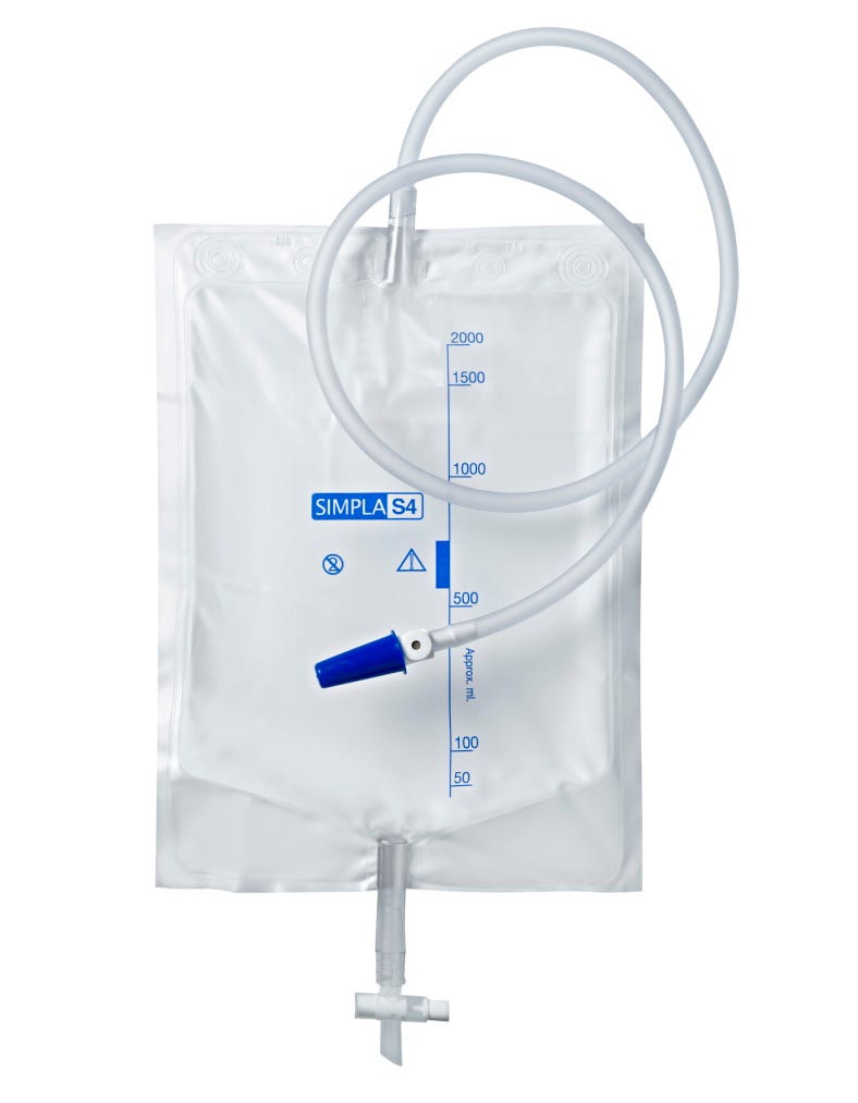 Simpla Drain Bag S 4 2000ml 120cm Tube