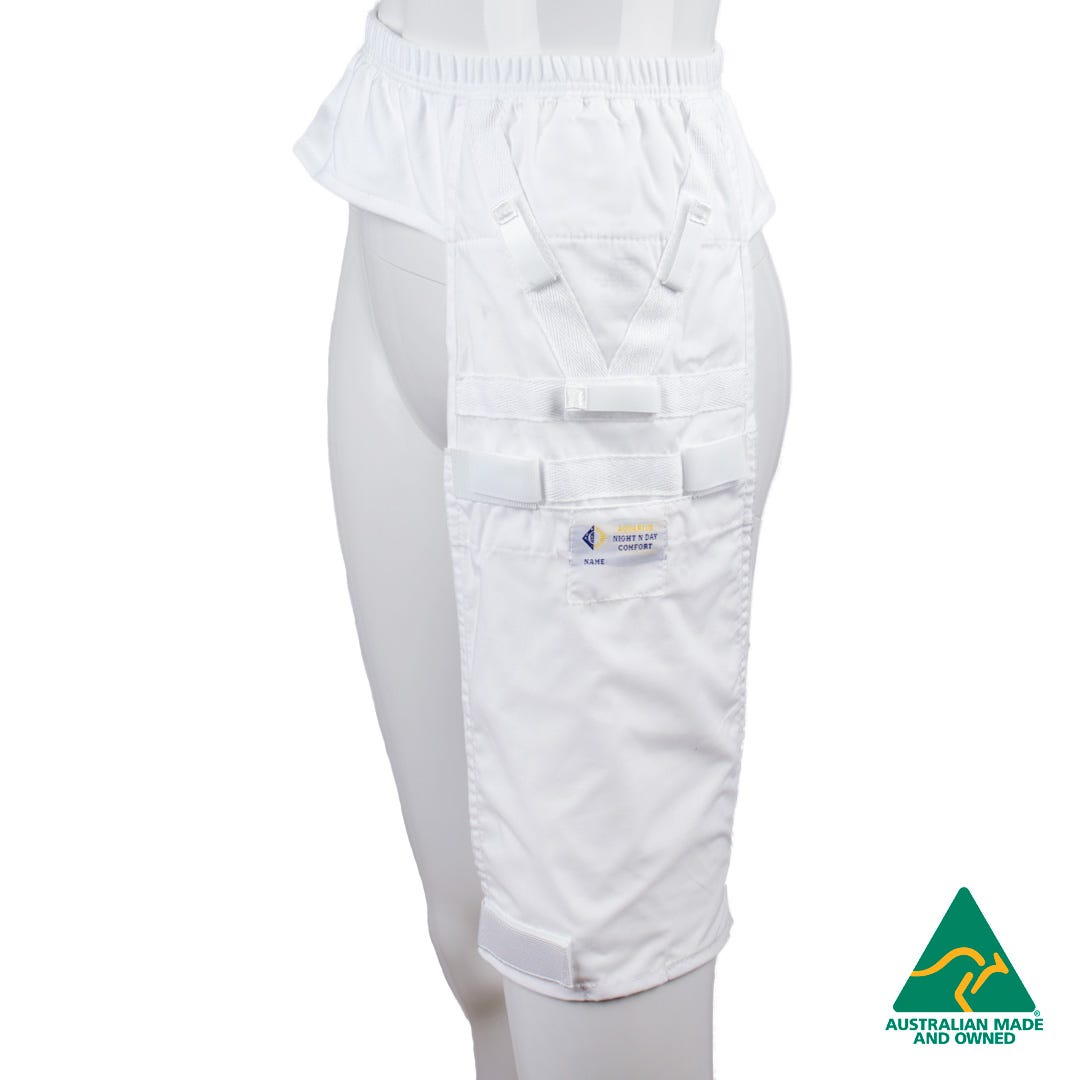 Minappi Leg Bag Holder Large Waist 100cm To Knee 52cm White