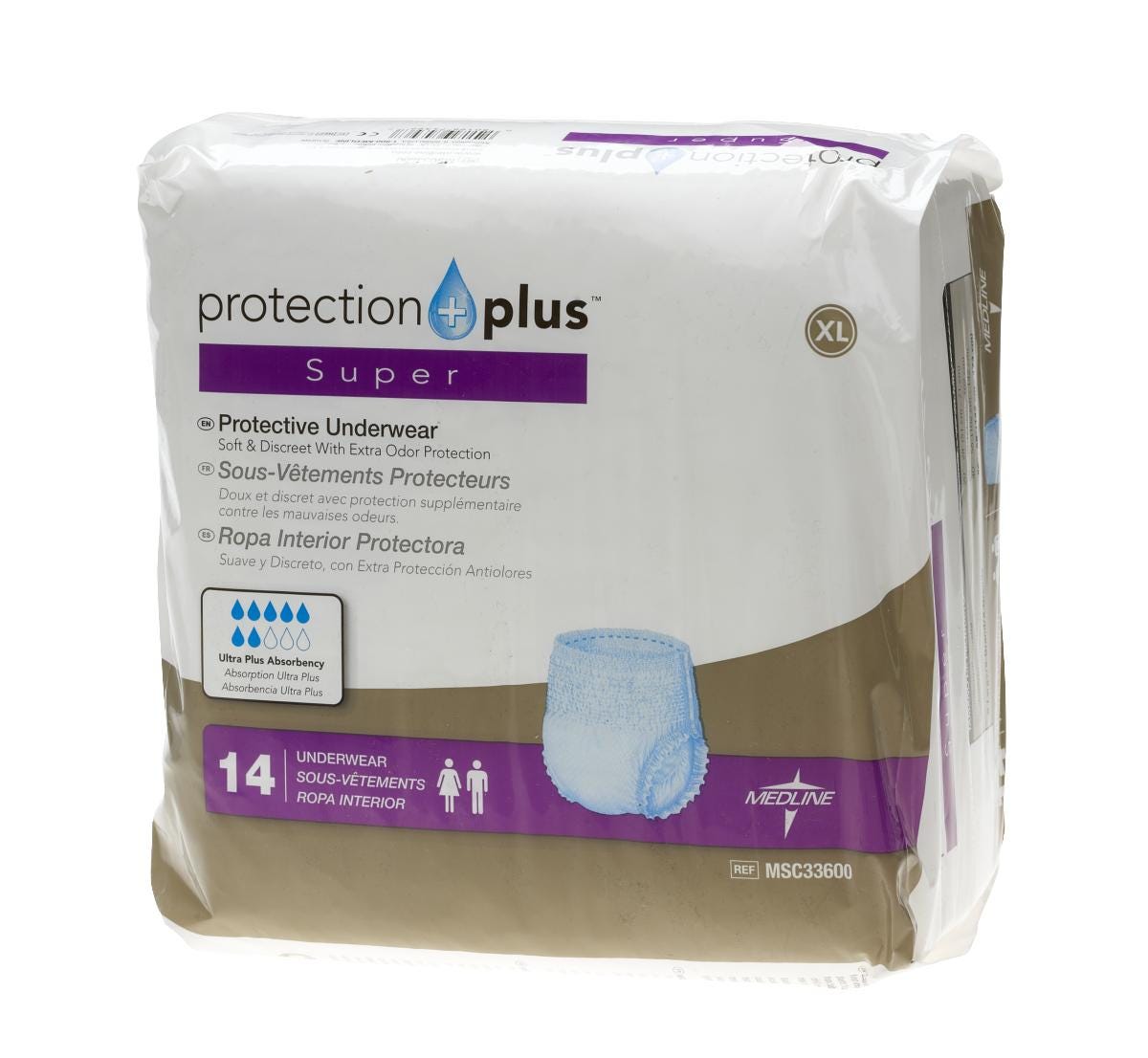 Protection Plus Super Protective Underwear 142 173 Cm Waist X Large 938ml