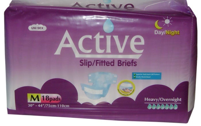 Active Slips Premium Asnm001 Medium 75 110 Cm 3400ml