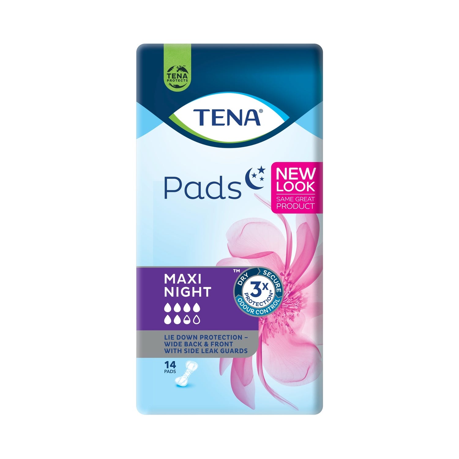 Tena Pads Maxi Night 440x192mm Unisex 670ml White