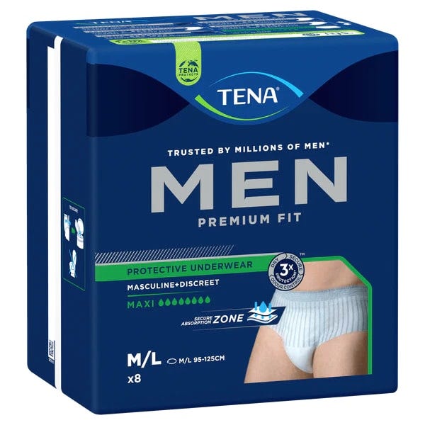 Tena Men Premium Fit Protective Underwear Maxi 95 125cm 945m Waist 95 125cm 945ml