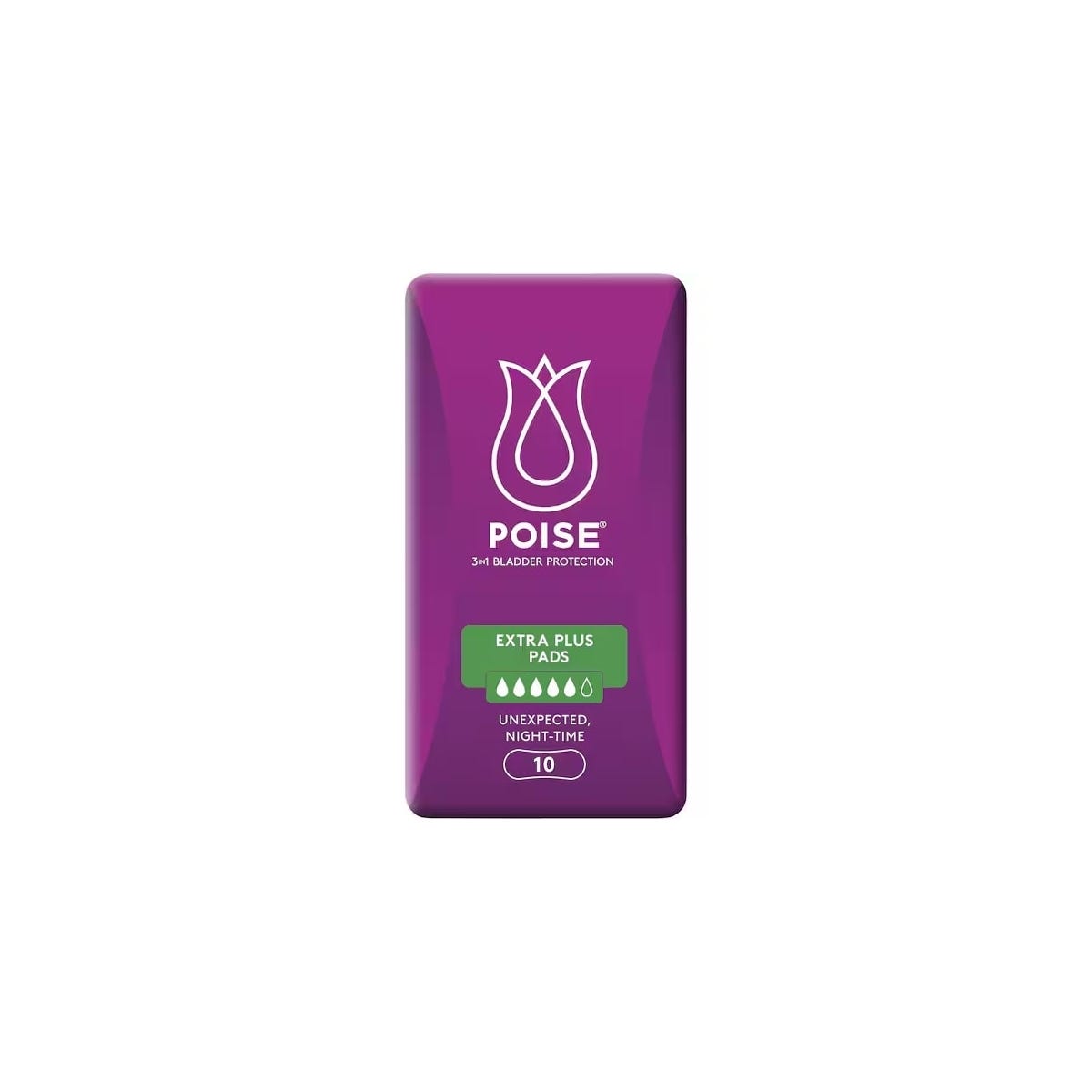 Poise Pads Extra Plus 365x130mm Adult 540ml 365mm Transparent