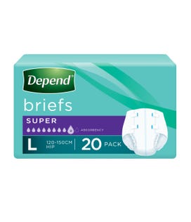 Depend Brief Normal Ctn Purple Test Large Waist 120 160cm Unisex 2300ml Purple