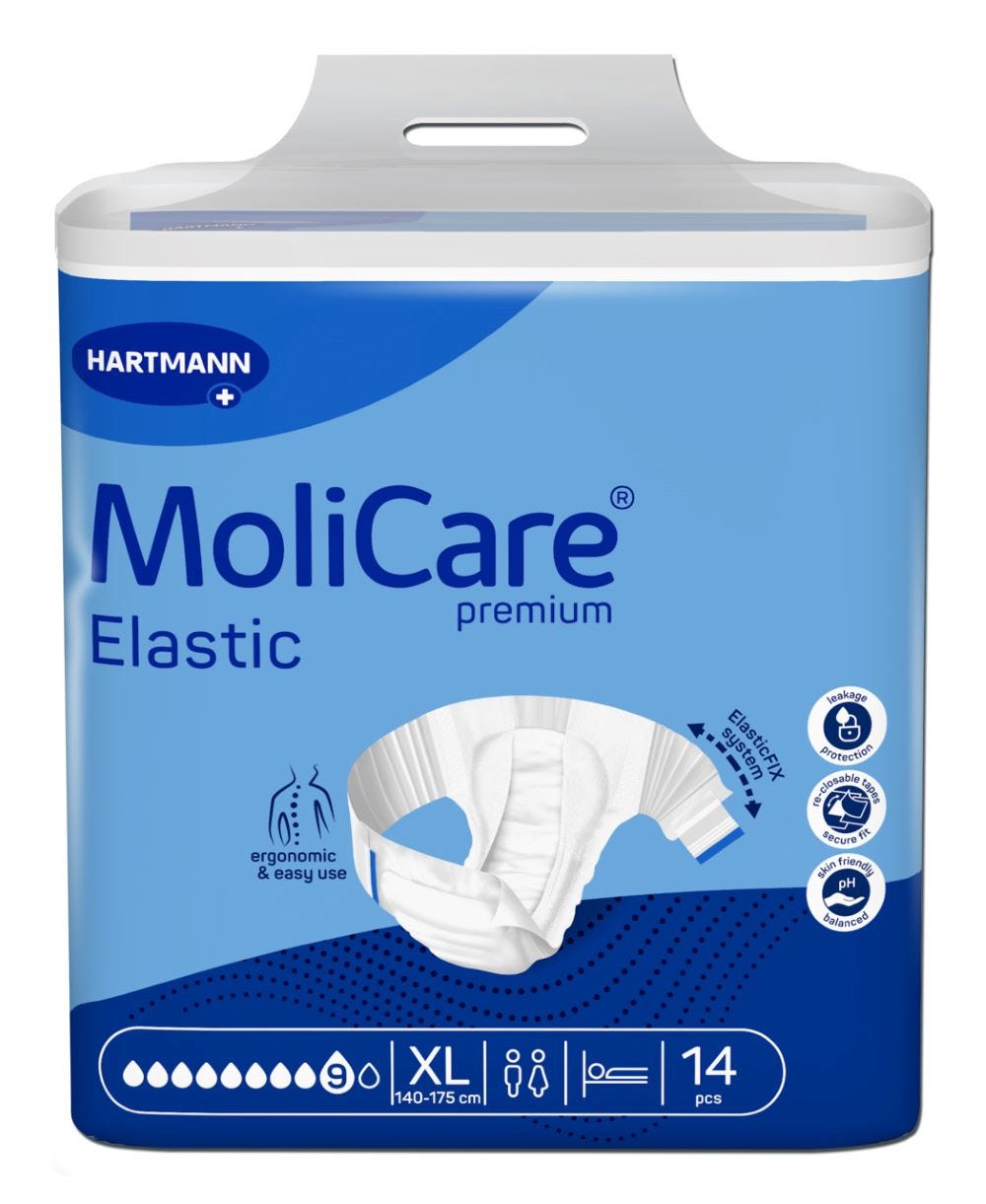 Molicare Premium Elastic 9 D X Large Waist 140 175cm Unisex 3951ml