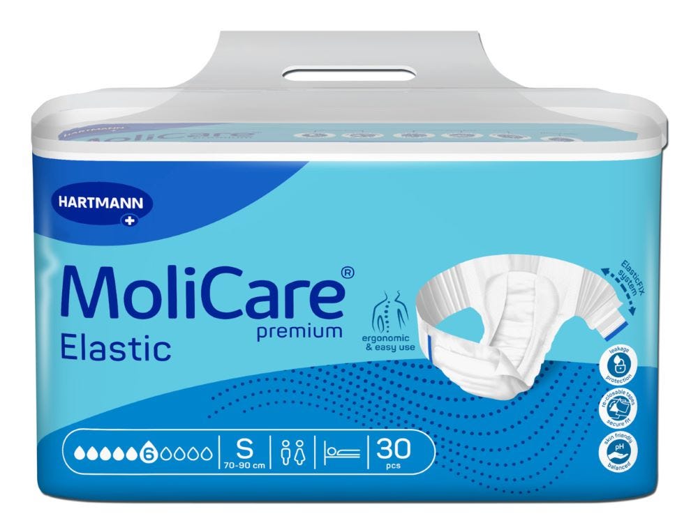Molicare Premium Elastic 6 D Small Waist 70 90cm Unisex 1667ml