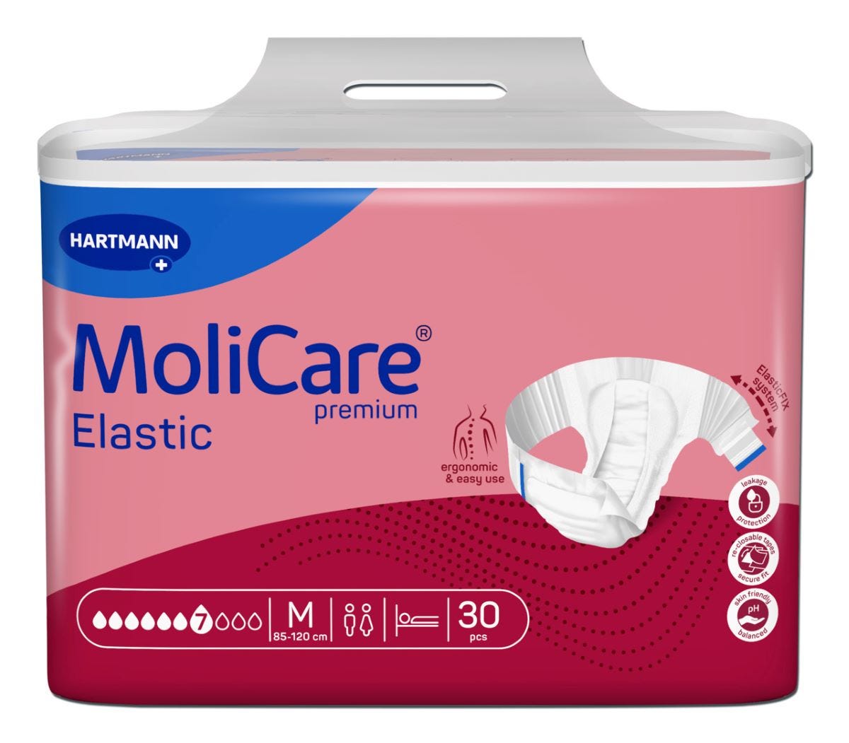 Molicare Premium Elastic 7 D Medium Waist 85 120cm Unisex 2414ml
