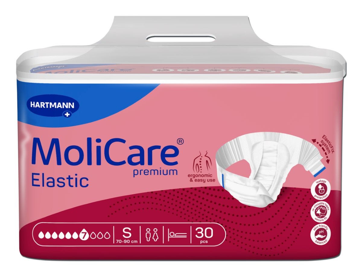 Molicare Premium Elastic 7 D Small Waist 70 90cm Unisex 1998ml