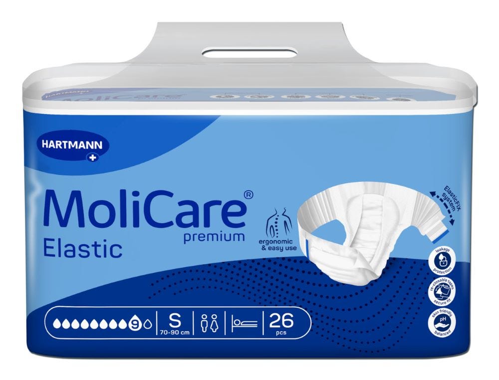 Molicare Premium Elastic 9 D Small Waist 70 90cm Unisex 2546ml