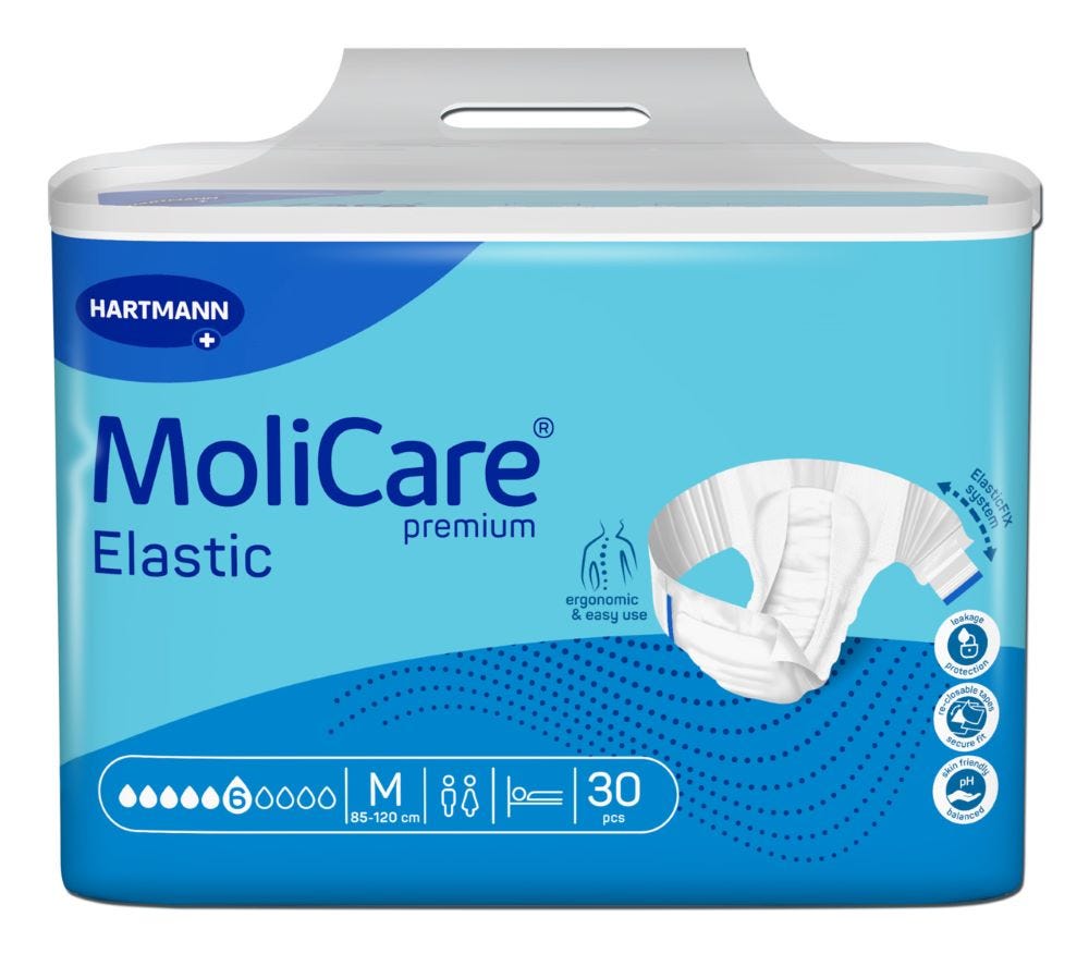Molicare Premium Elastic 9 D Medium Waist 85 120cm Unisex 3521ml White