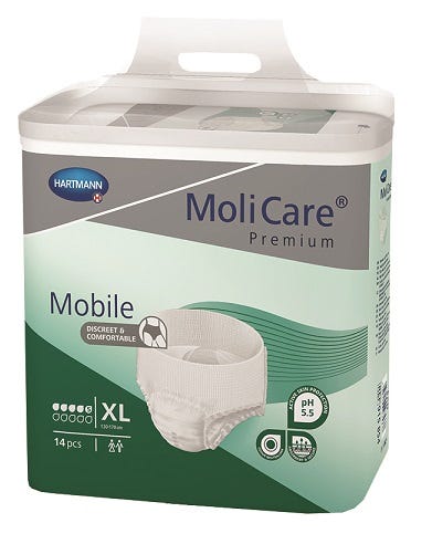 Molicare Premium Mobile 5 Drops Extra Large Waist 130   170cm Unisex 1183ml