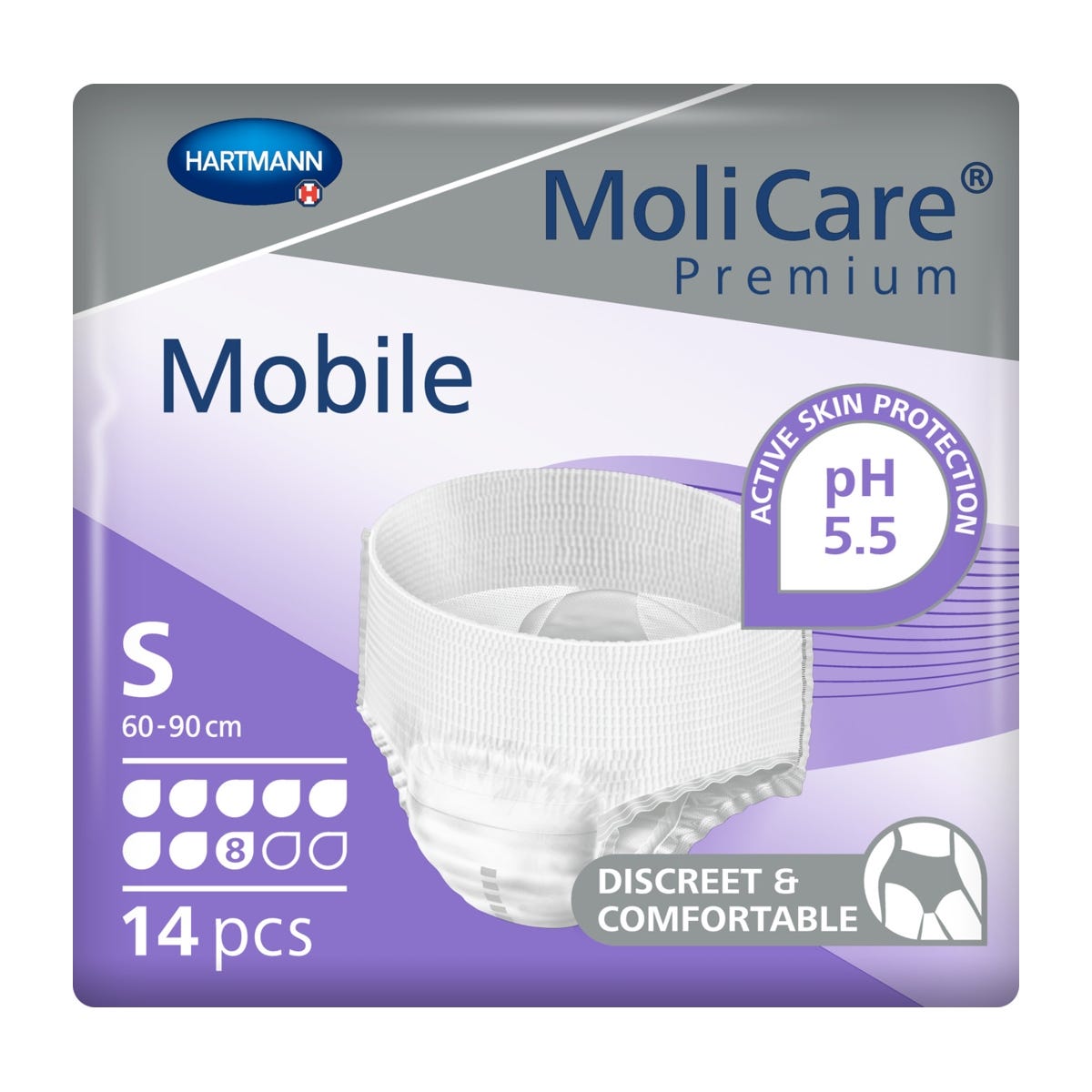Molicare Premium Mobile 8 Drops Small Waist 60 90cm Unisex 1791ml