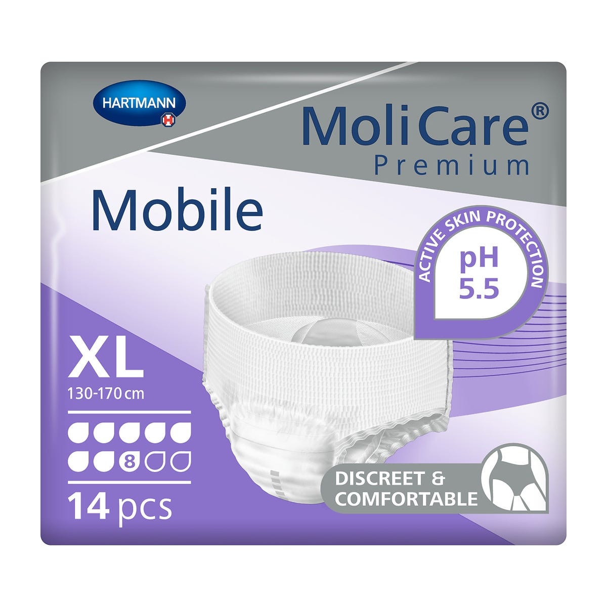 Molicare Premium Mobile 8 Drops Extra Large Waist 130 170cm Unisex 2421ml