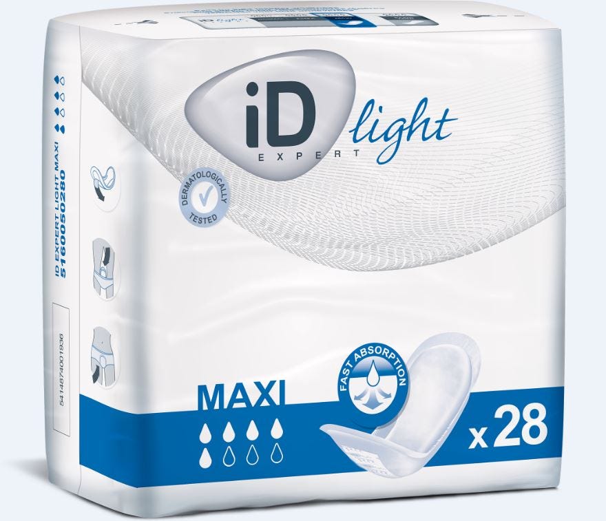I D Expert Light Shaped Pad Maxi Women 668ml