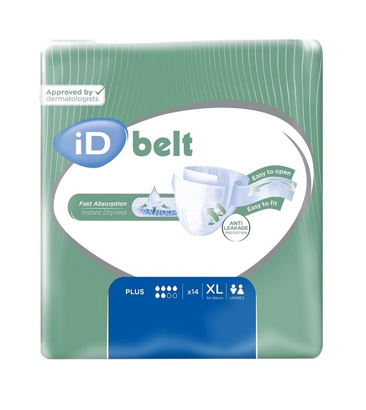 I D Expert Belt Briefs Plus   115 150 Cm X Large Unisex 2100ml