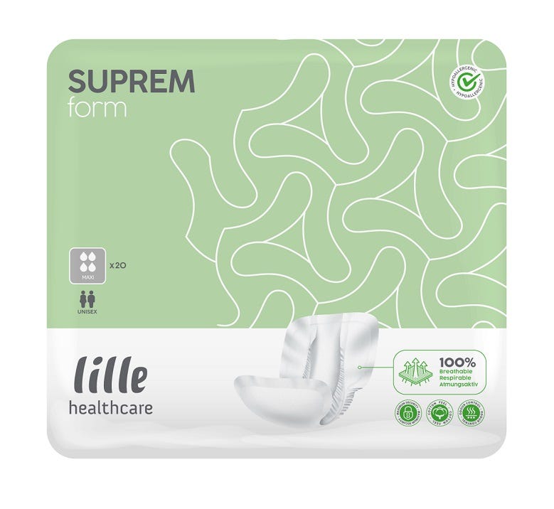 Lille Suprem Form Maxi Unisex White 700x360mm Unisex 2920ml White