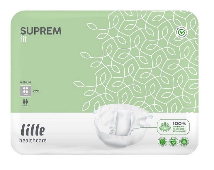 Lille Suprem Fit Maxi Medium Waist 80 130cm Unisex 3400ml