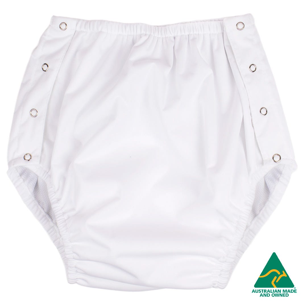 Minappi Pant Side Open Studded Medium Waist 70 100cm Unisex Waterproof White