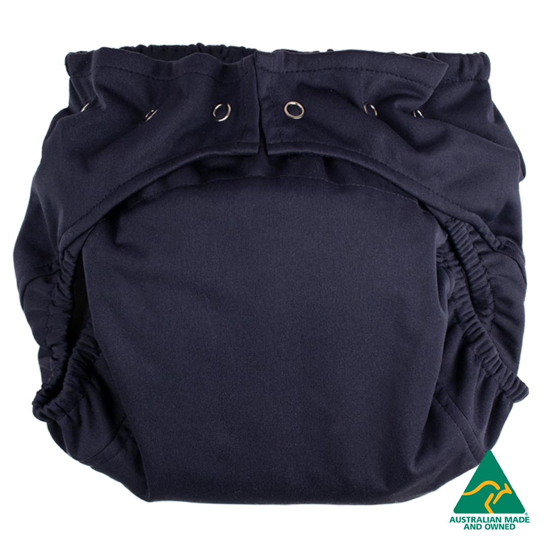 Minappi All In One Pull Up Junior Tudded Front X Small Waist 50 60cm Unisex 400ml Waterproof Navy