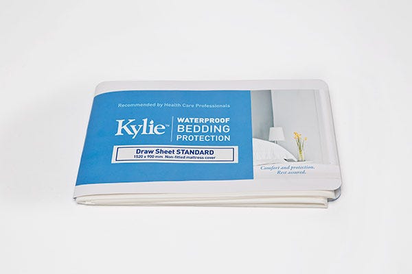 Kylie Draw Sheet Single 90x152cm Waterproof White