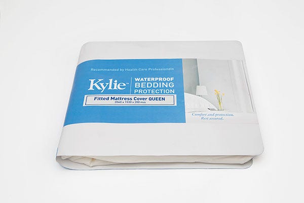 Kylie Mattress Protector Queen 2040x1530x200mm Waterproof White