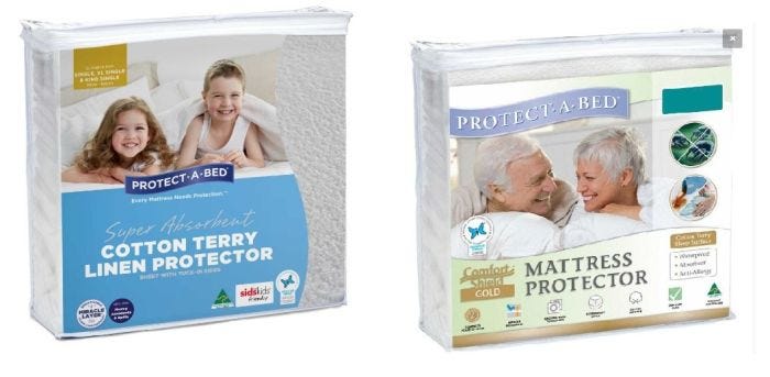 Comfortshield Terry Sheet And Linen Protector Kit Double Unisex 1500ml Waterproof White