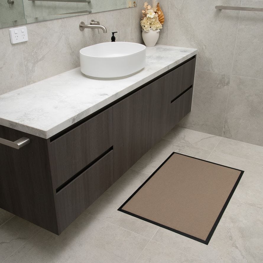 Low Profile Floor Mat 60x90cm Waterproof Beige