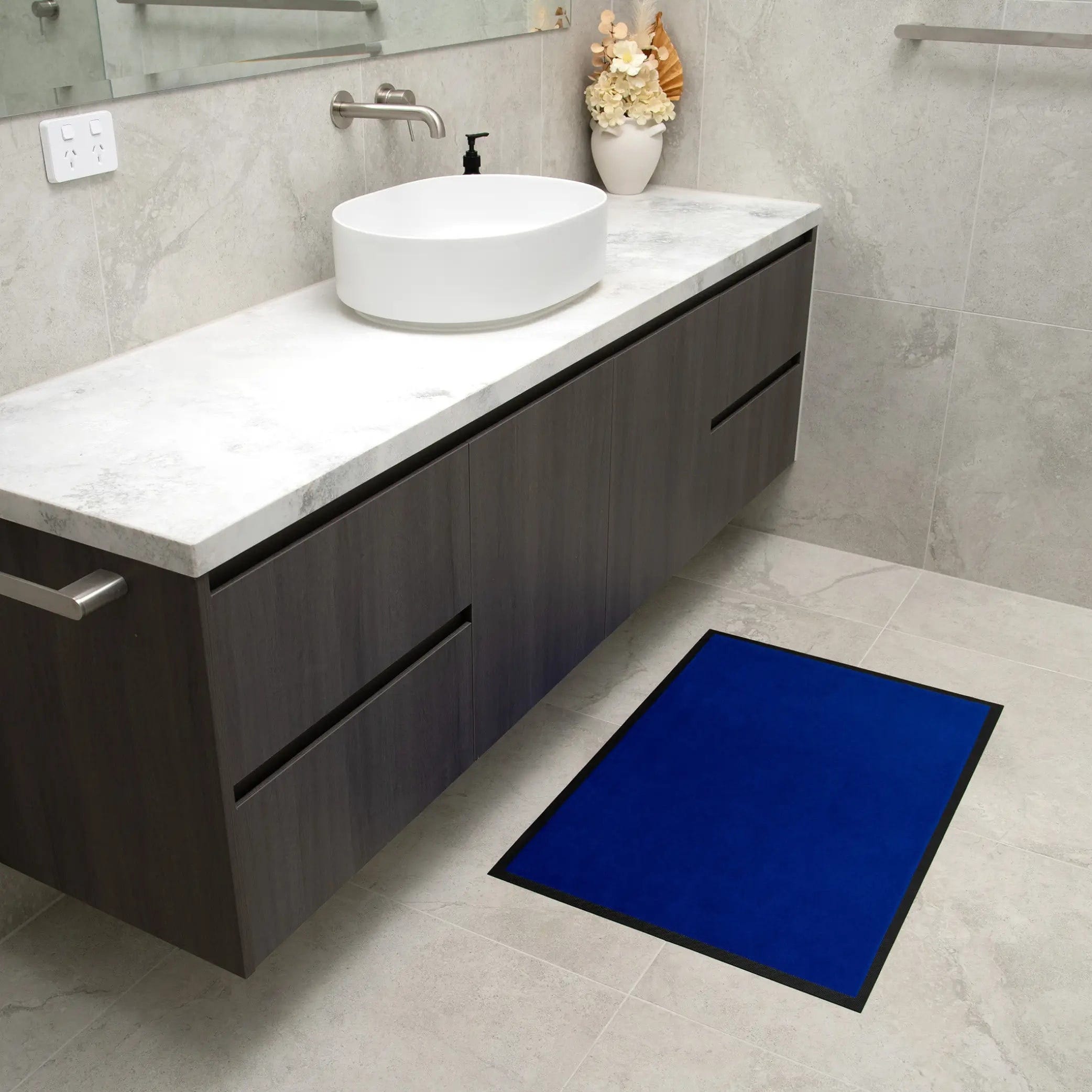 Low Profile Floor Mat 60x90cm Waterproof Royal Blue