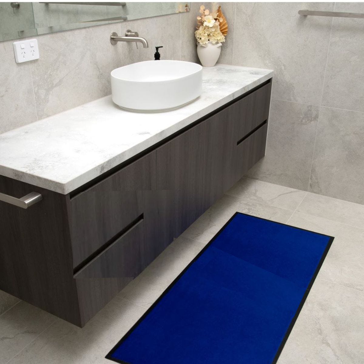 Low Profile Floor Mat 150x90cm Waterproof Royal Blue