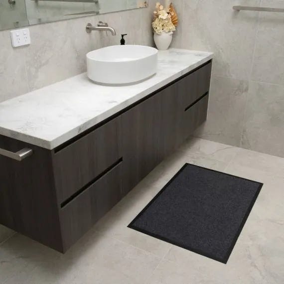Low Profile Floor Mat 150x90cm Waterproof Charcoal