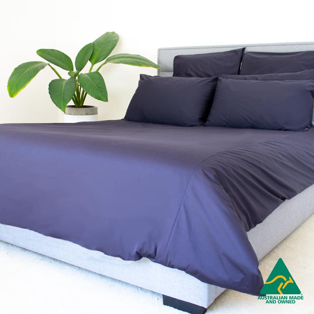 Minappi Doona Cover Double 180x210cm 2500ml Waterproof Navy