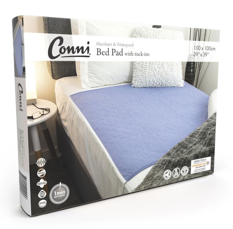 Conni Bed Pad 7003 1mx1m 2500ml Waterproof Mauve