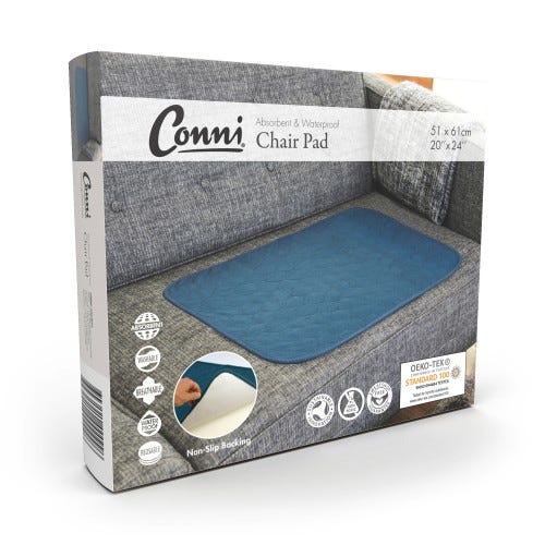 Conni Chair Pad 51x61cm 800ml Waterproof Blue