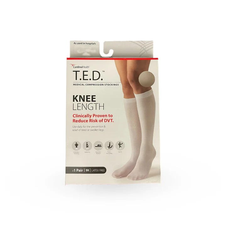 Ted Stock Anti/Emb Large Knee White