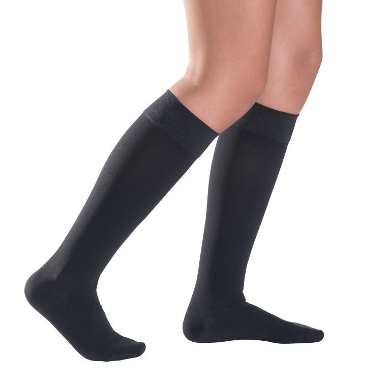 Sigvaris Stock Cotton Medium Calf A D Unisex 23 32 Hg Normal Black