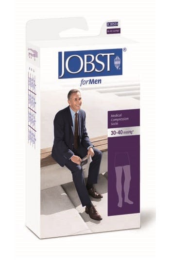 Jobst Compression Socks   Thigh Medium Ankle 21 25cm Men 30 40 Hg Black