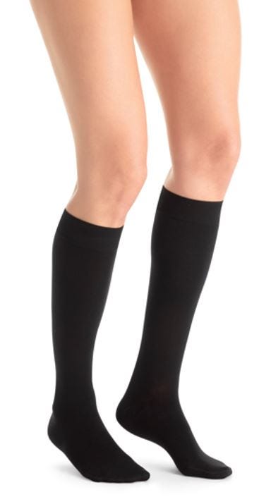 Jobst Hosiery Ultrasheer Medium Ankle 21 25cm 15 20 Hg Knee Black